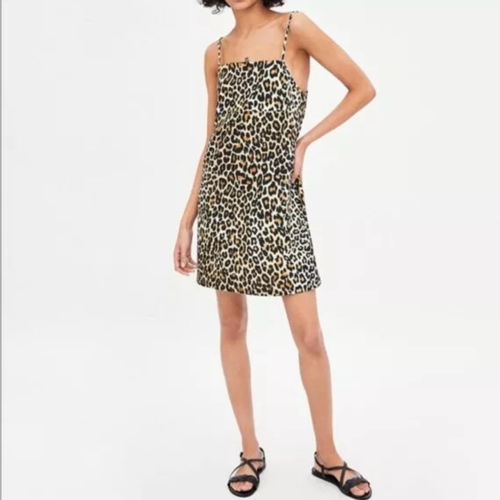 ZARA Animal Print Strappy Mini Dress